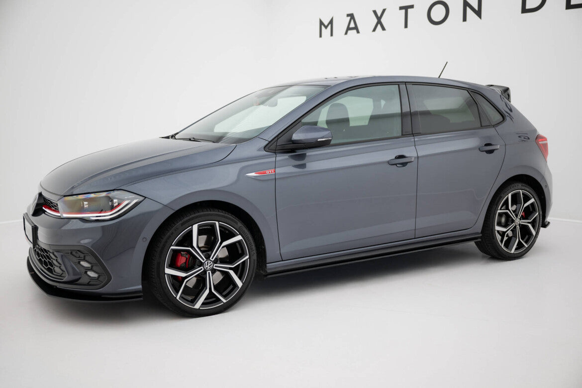 Street Pro Seitenschweller passend für VW Polo GTI Mk6 FL schwarz matt