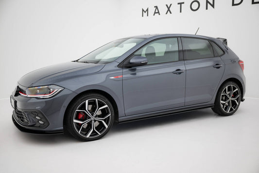 Street Pro Seitenschweller passend für VW Polo GTI Mk6 FL schwarz matt