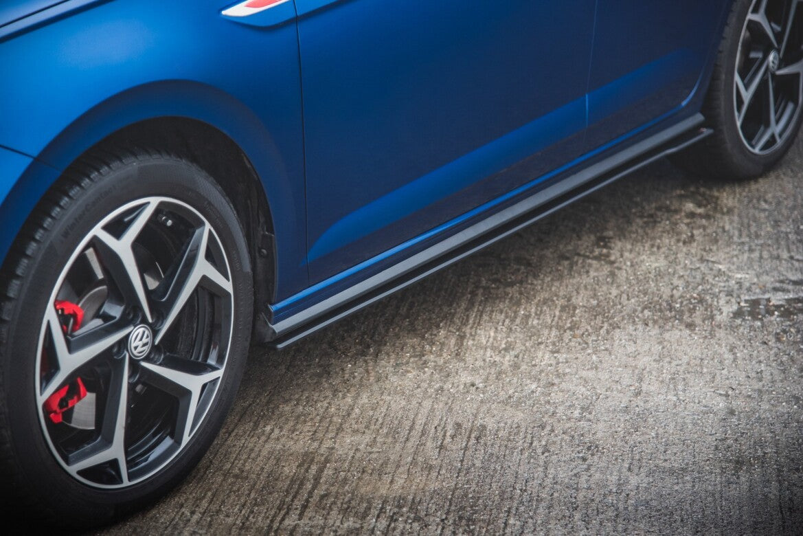 Street Pro Seitenschweller passend für VW Polo GTI Mk6 schwarz matt