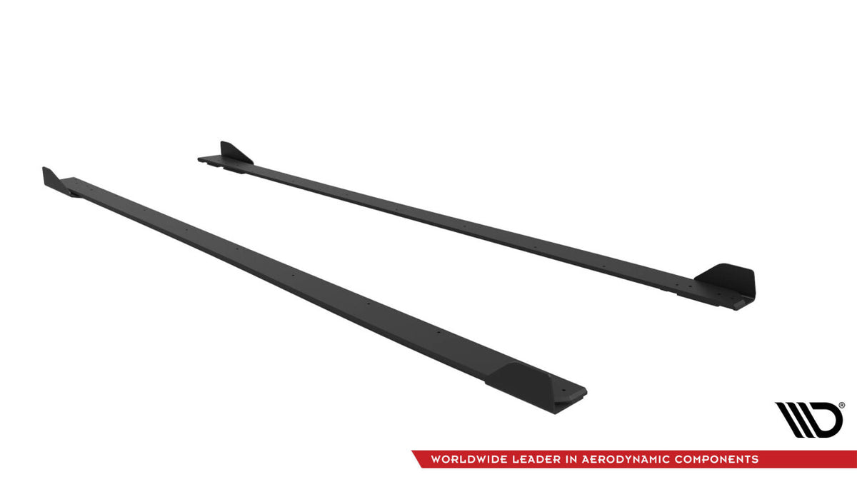 Street Pro Seitenschweller V.1 passend für BMW M2 G87 schwarz matt + Hochglanz Flaps