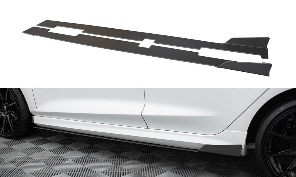 Street Pro Seitenschweller V.1 passend für Ford Fiesta Mk8 ST / ST-Line schwarz matt
