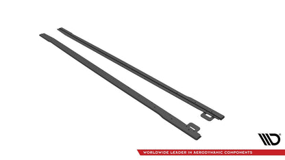Street Pro Seitenschweller V.1 passend für Ford Mustang GT Mk6 FL roter Kern