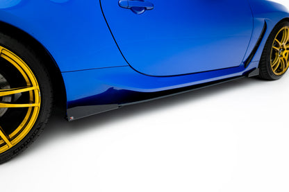 Street Pro Seitenschweller V.1 passend für Subaru BRZ Mk2 schwarz matt + Hochglanz Flaps