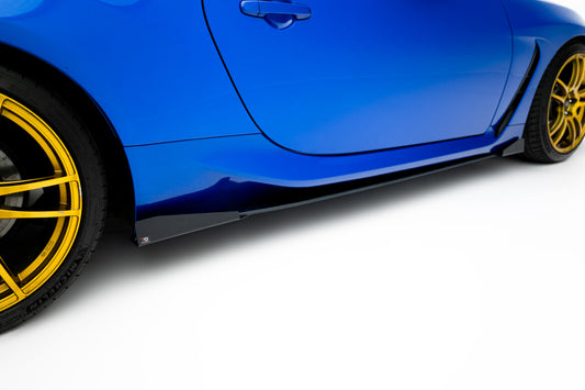 Street Pro Seitenschweller V.1 passend für Subaru BRZ Mk2 schwarz matt + Hochglanz Flaps