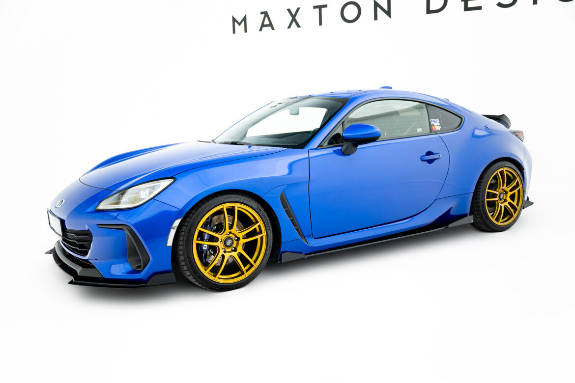 Street Pro Seitenschweller V.1 passend für Subaru BRZ Mk2 schwarz matt + Hochglanz Flaps
