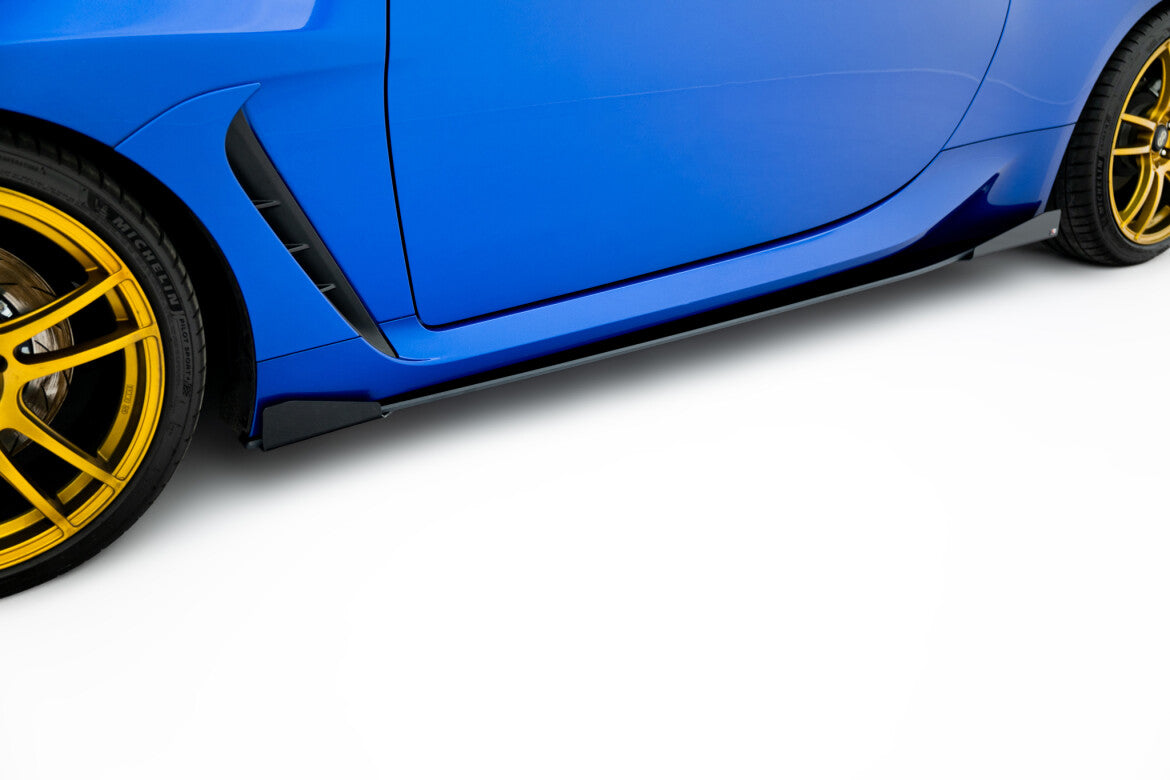 Street Pro Seitenschweller V.1 passend für Subaru BRZ Mk2 schwarz matt + Hochglanz Flaps