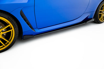 Street Pro Seitenschweller V.1 passend für Subaru BRZ Mk2 schwarz matt + Hochglanz Flaps
