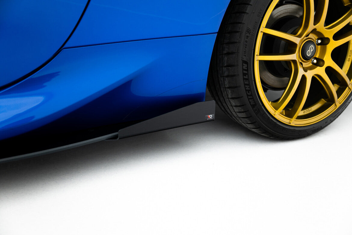 Street Pro Seitenschweller V.1 passend für Subaru BRZ Mk2 schwarz matt + Hochglanz Flaps