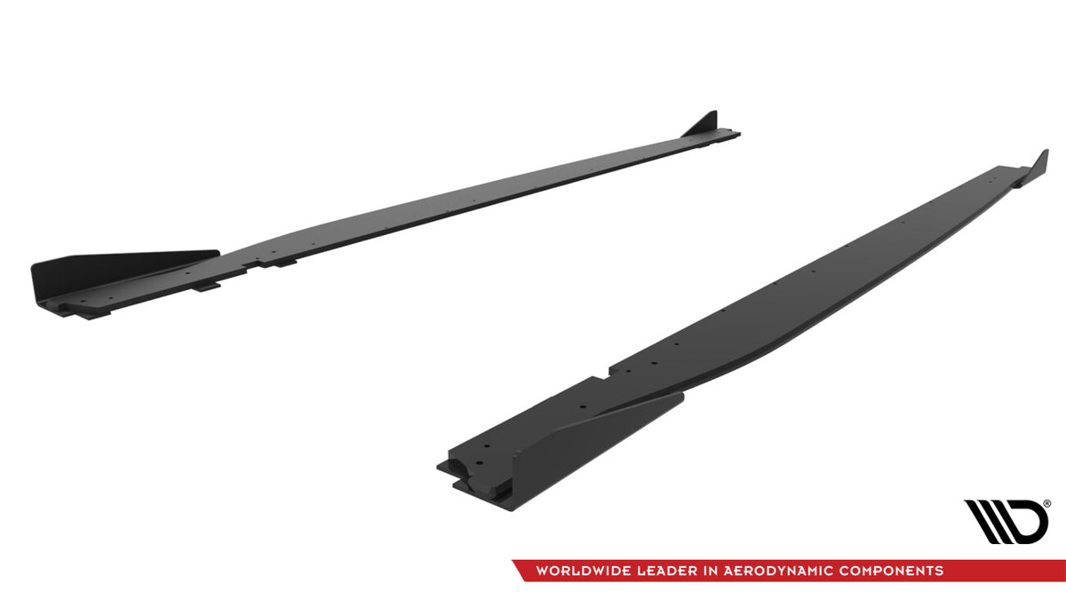 Street Pro Seitenschweller V.1 passend für Subaru BRZ Mk2 schwarz matt + Hochglanz Flaps