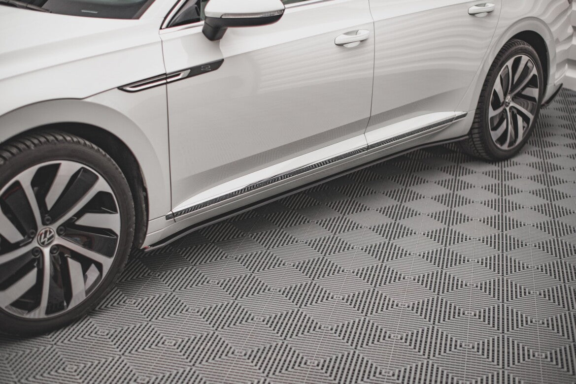 Street Pro Seitenschweller V.1 passend für VW Arteon R/ R-Line Limousine / Shooting Brake Mk1 FL schwarz matt