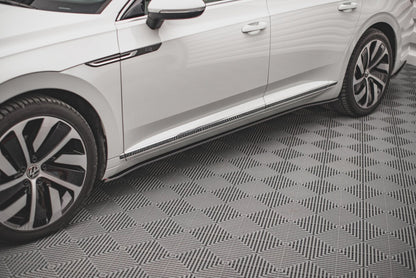 Street Pro Seitenschweller V.1 passend für VW Arteon R/ R-Line Limousine / Shooting Brake Mk1 FL schwarz matt