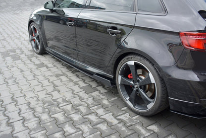 Street Pro Seitenschweller V.2 passend für Audi RS3 Sportback 8V FL schwarz matt