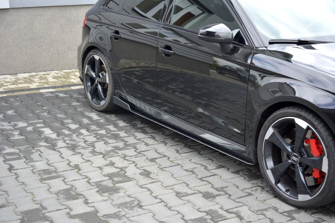 Street Pro Seitenschweller V.2 passend für Audi RS3 Sportback 8V FL schwarz matt