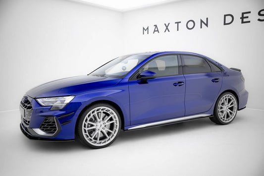 Street Pro Seitenschweller V.2 passend für Audi S3 / A3 S-Line Sportback / Limo 8Y / 8Y FL schwarz matt