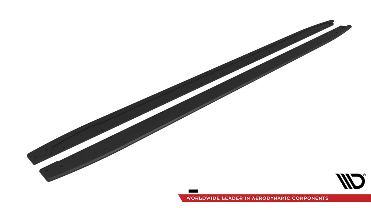 Street Pro Seitenschweller V.2 passend für Audi S3 / A3 S-Line Sportback / Limo 8Y / 8Y FL schwarz matt
