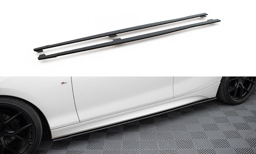 Street Pro Seitenschweller V.2 passend für BMW 1er F20 M135i / M140i / M-Paket schwarz matt
