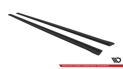Street Pro Seitenschweller V.2 passend für BMW 4er Coupe / Gran Coupe / Cabrio M-Paket F32 / F36 / F33 roter Kern