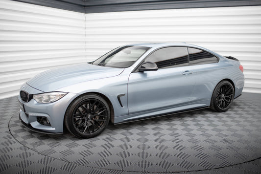 Street Pro Seitenschweller V.2 passend für BMW 4er Coupe / Gran Coupe / Cabrio M-Paket F32 / F36 / F33 schwarz matt