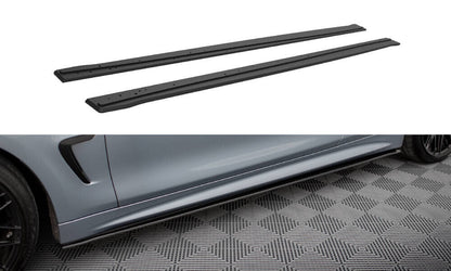 Street Pro Seitenschweller V.2 passend für BMW 4er Coupe / Gran Coupe / Cabrio M-Paket F32 / F36 / F33 schwarz matt
