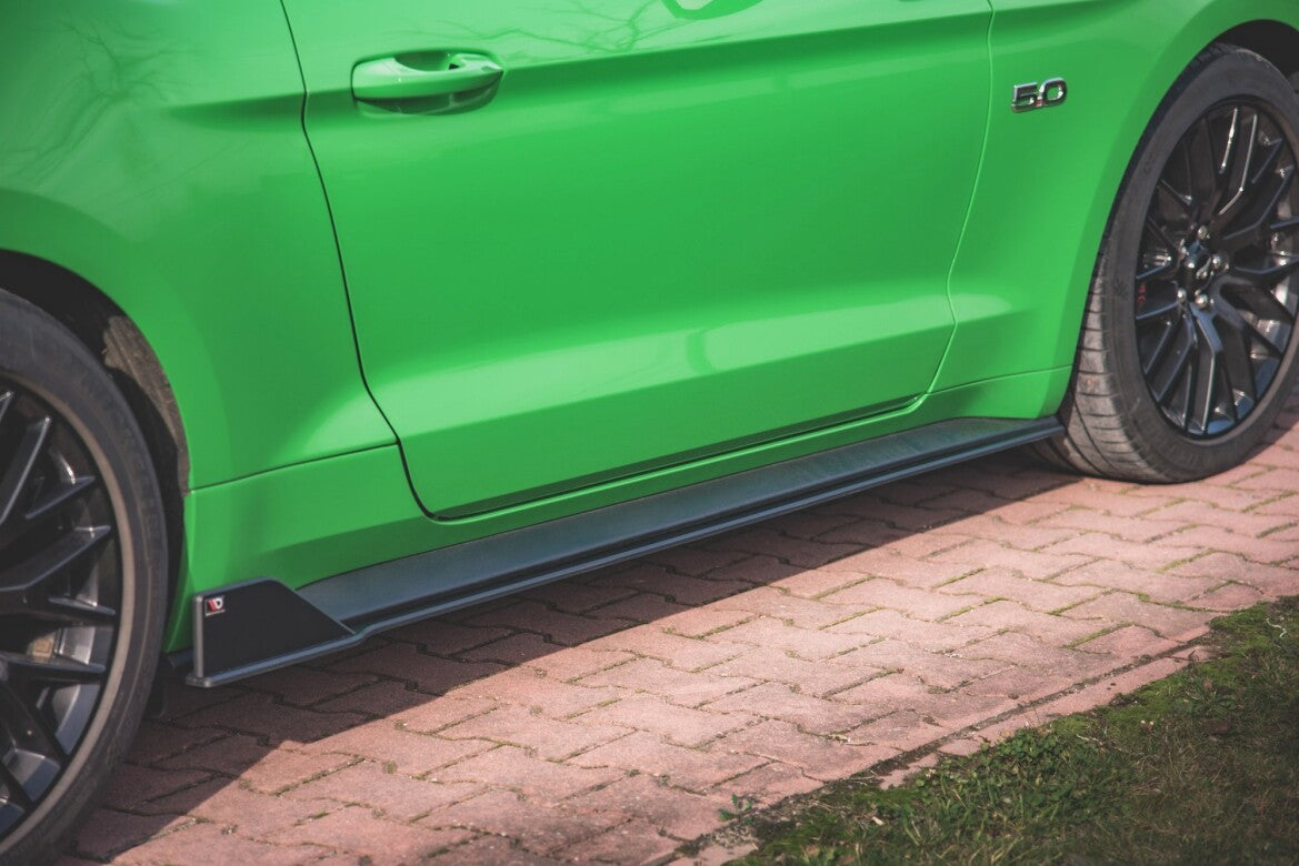 Street Pro Seitenschweller V.2 passend für Ford Mustang GT Mk6 FL schwarz matt