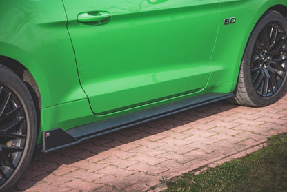 Street Pro Seitenschweller V.2 passend für Ford Mustang GT Mk6 FL schwarz matt