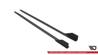 Street Pro Seitenschweller V.2 passend für Ford Mustang GT Mk6 FL schwarz matt