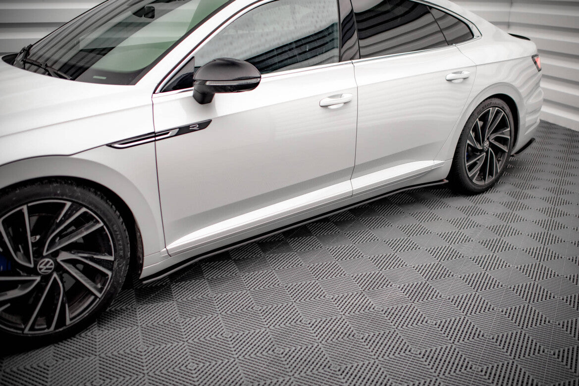 Street Pro Seitenschweller V.2 passend für VW Arteon R / R-Line Limousine / Shooting Brake Mk1 FL schwarz matt