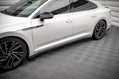 Street Pro Seitenschweller V.2 passend für VW Arteon R / R-Line Limousine / Shooting Brake Mk1 FL schwarz matt