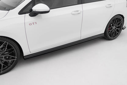 Street Pro Seitenschweller V.2 passend für VW Golf GTI / GTE / GTI Clubsport / R-Line Mk8 schwarz matt