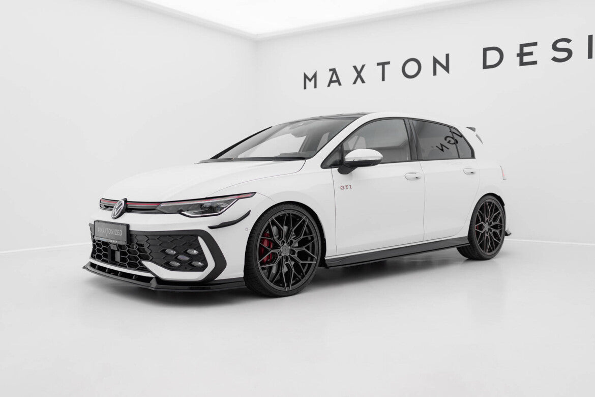 Street Pro Seitenschweller V.2 passend für VW Golf GTI / GTE / GTI Clubsport / R-Line Mk8 schwarz matt