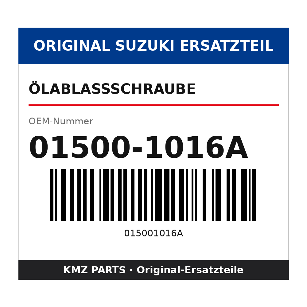 Suzuki Ölablassschraube 01500-1016A
