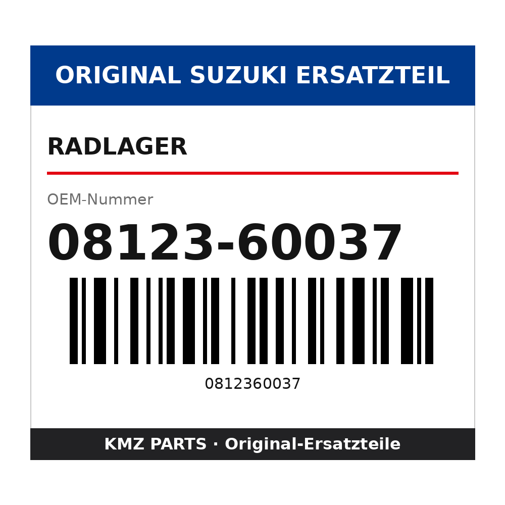 Suzuki Radlager 08123-60037