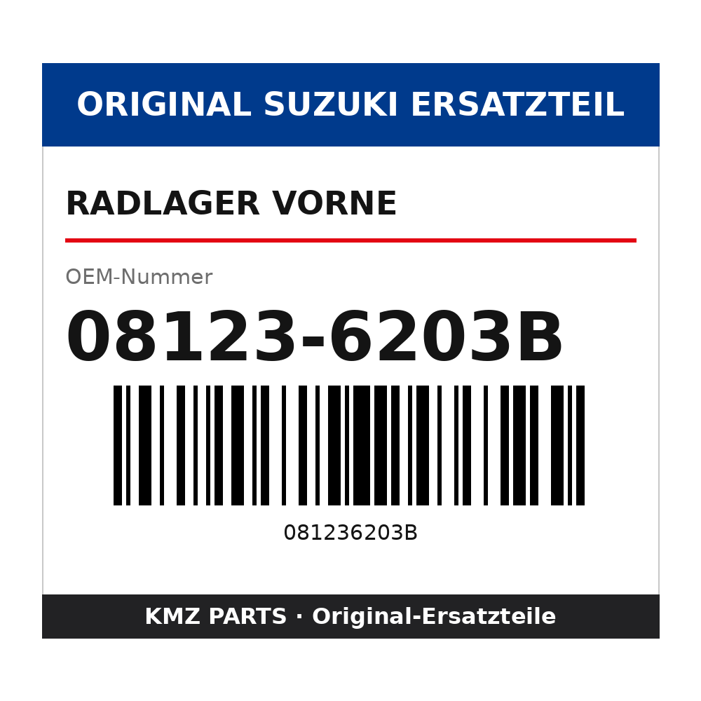 Suzuki Radlager vorne 08123-6203B