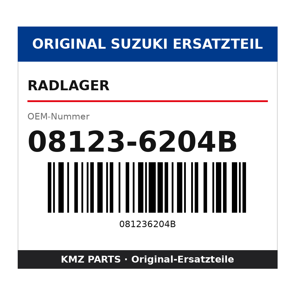 Suzuki Radlager 08123-6204B