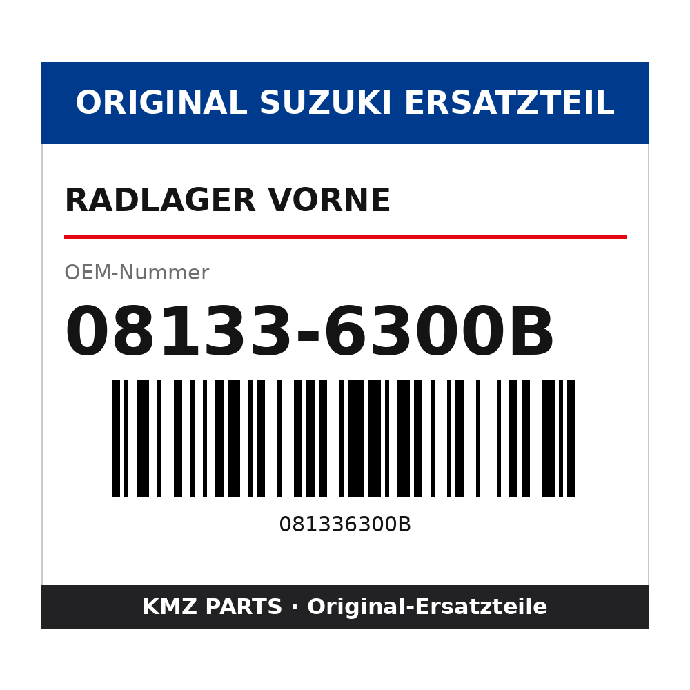 Suzuki Radlager vorne 08133-6300B