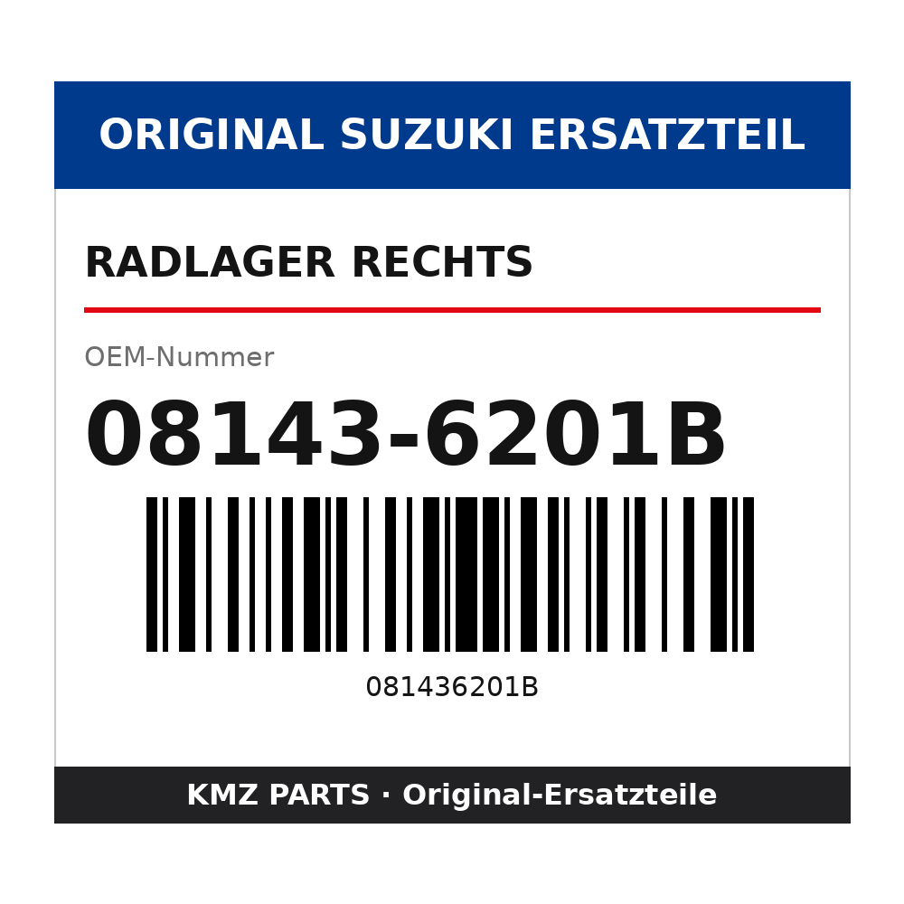 Suzuki Radlager rechts 08143-6201B
