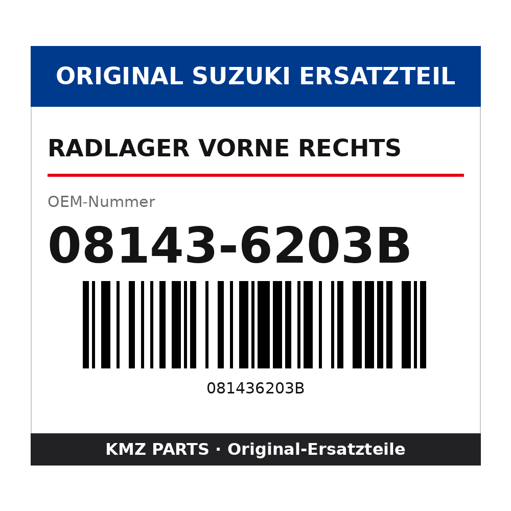 Suzuki Radlager vorne rechts 08143-6203B