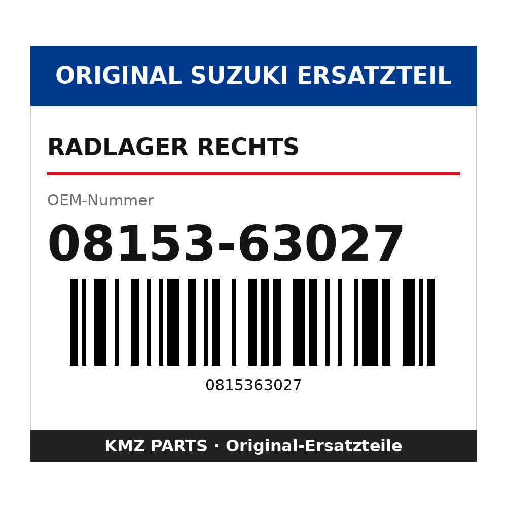 Suzuki Radlager rechts 08153-63027