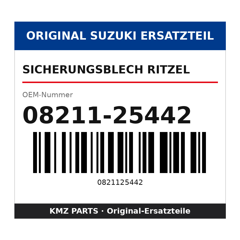 Suzuki Sicherungsblech Ritzel 08211-25442