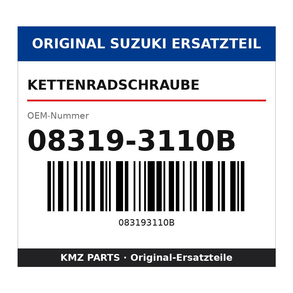 Suzuki Kettenradschraube 08319-3110B
