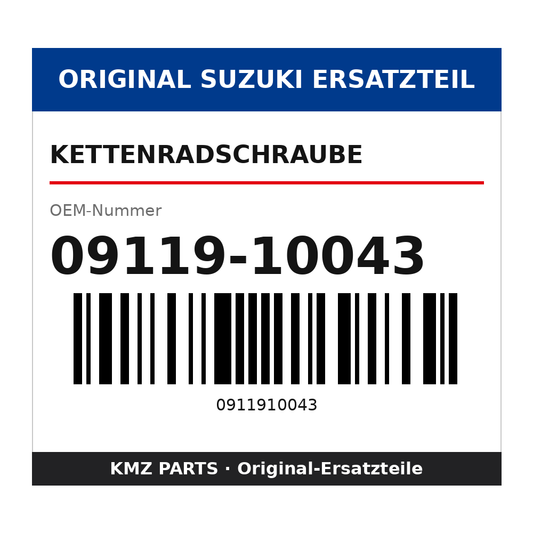 Suzuki Kettenradschraube 09119-10043