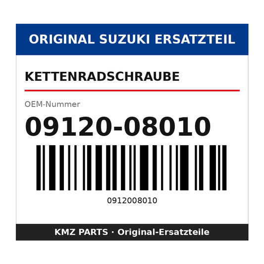 Suzuki Kettenradschraube 09120-08010