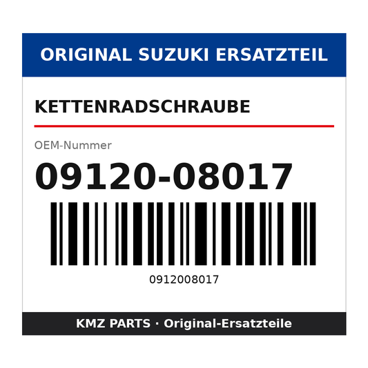 Suzuki Kettenradschraube 09120-08017