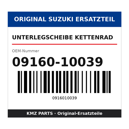 Suzuki Unterlegscheibe Kettenrad 09160-10039