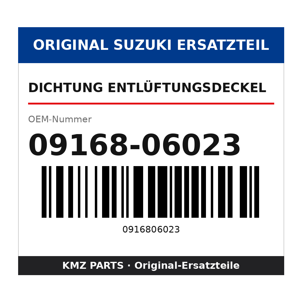Suzuki Dichtung Entlüftungsdeckel 09168-06023