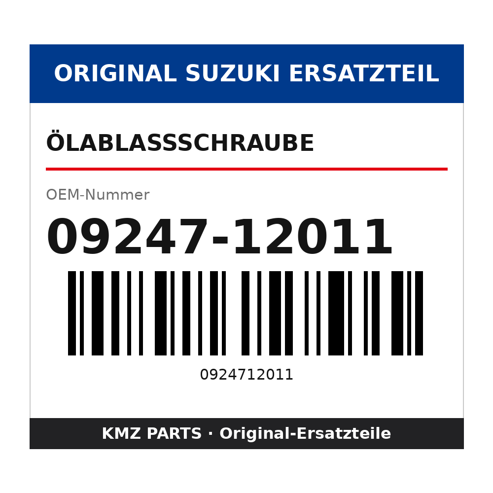 Suzuki Ölablassschraube 09247-12011