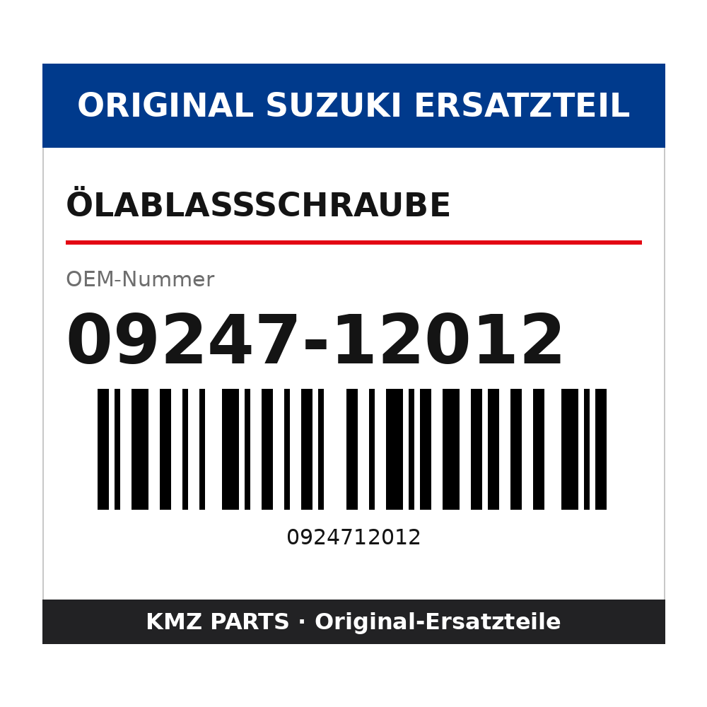 Suzuki Ölablassschraube 09247-12012