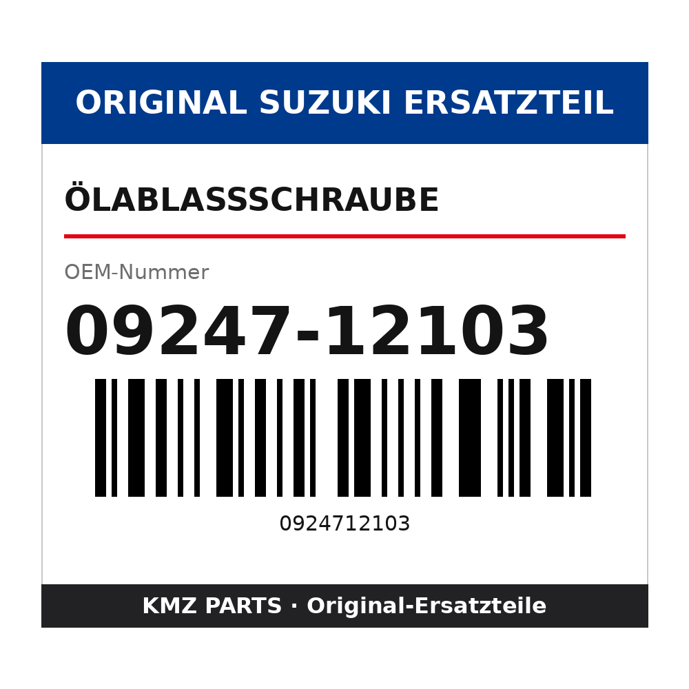 Suzuki Ölablassschraube 09247-12103