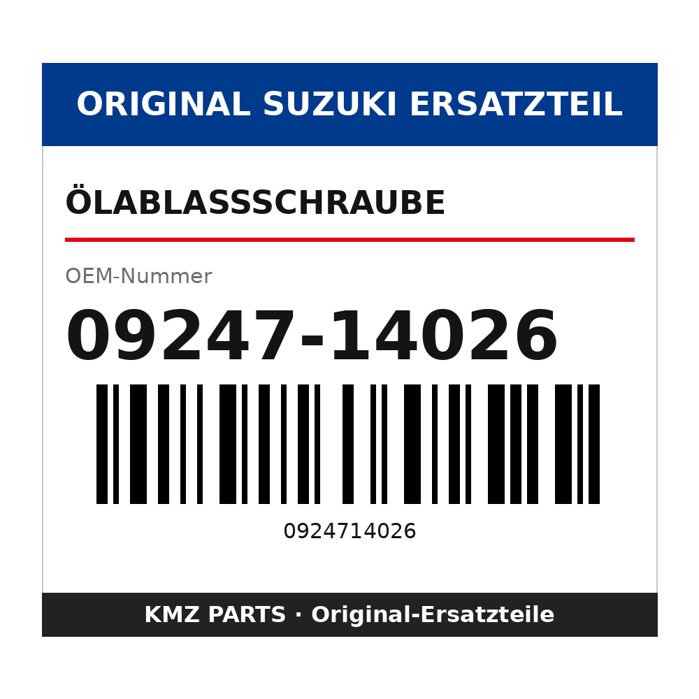 Suzuki Ölablassschraube 09247-14026