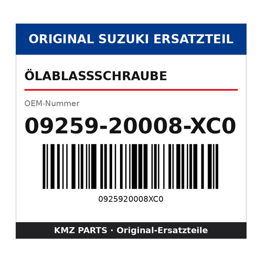 Suzuki Ölablassschraube 09259-20008-XC0